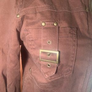 Arizona Brown Zip Up Jacket Size Medium